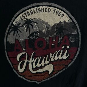 Gildan Black Hawaii Graphic Tee